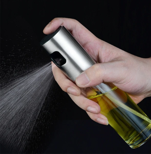 Refillable Stainless Steel Olive Oil Sprayer for Cooking, BBQ & Air Fryer