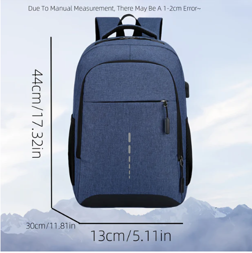 Waterproof Oxford Laptop Backpack for Men & Women – Large Capacity Travel School Bag
